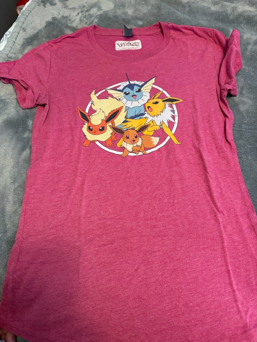 Nintendo Girls Pink Heather Eevee Evolution Graphic Tee